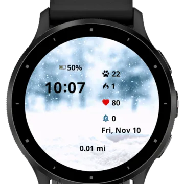 Snowfall Garmin watch face preview