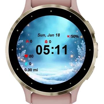 Snowflake Star Garmin watch face preview