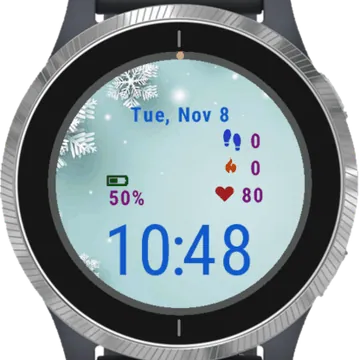 Snowflake Winter Garmin watch face preview