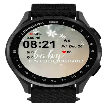 Snowflake Words Garmin watch face preview