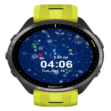 Snowflakes Garmin watch face preview
