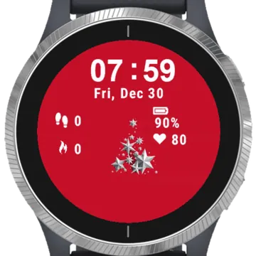 Snowflakes Garmin watch face preview
