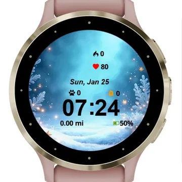 Snowflakes Star Garmin watch face preview