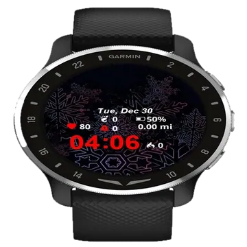 Snowflakes Stars Garmin watch face preview