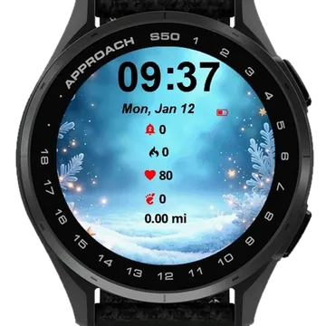 Snowflakes Stars Garmin watch face preview