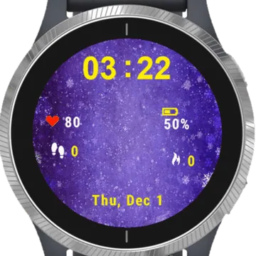 Snowflakes Garmin watch face preview