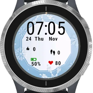 Snowing Garmin watch face preview