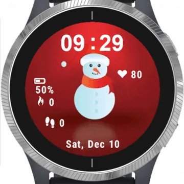 Snowman Garmin watch face preview