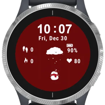 Snowman Garmin watch face preview