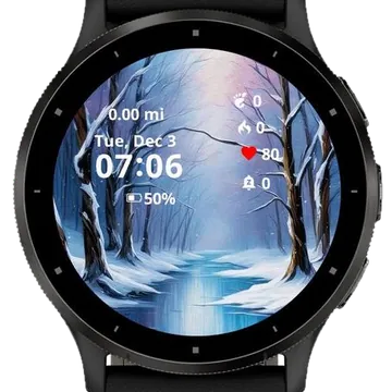 Snowy Forest Garmin watch face preview