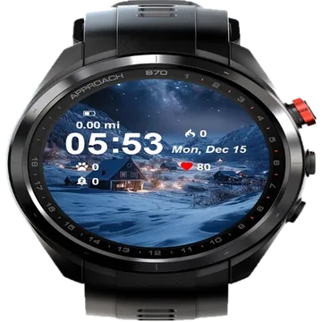 Snowy Night Starr Sky Above Garmin watch face preview