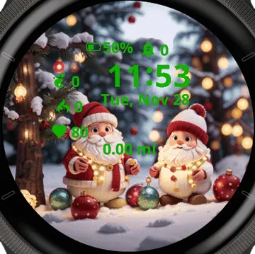 Snowy outdoor Garmin watch face preview
