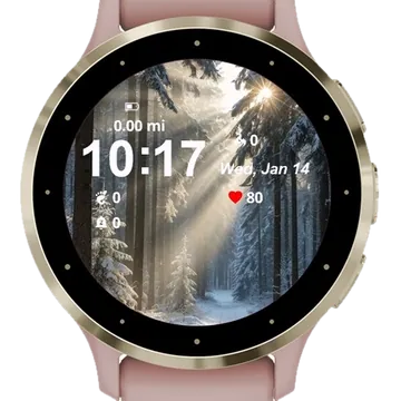 Snowy Path Garmin watch face preview