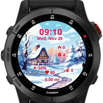 Snowy Serenity Garmin watch face preview