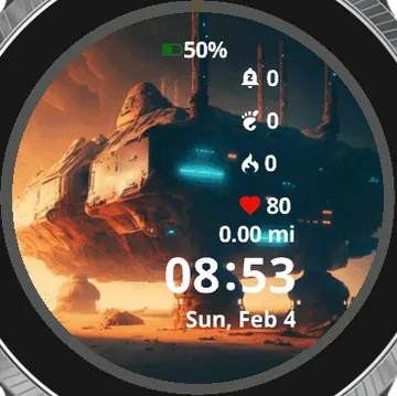 Space Travel Garmin watch face preview