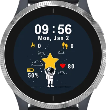 SpaceArt Garmin watch face preview