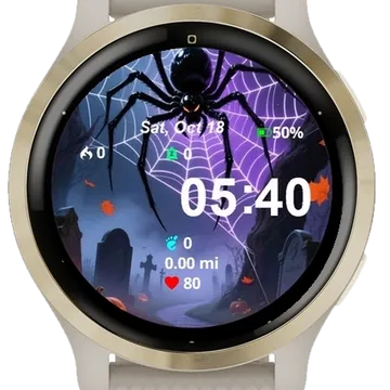 Spider Graveyard Garmin watch face preview