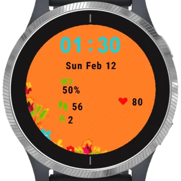 Splendid Flowers Garmin watch face preview