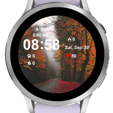 Spooky Fall Lane Garmin watch face preview