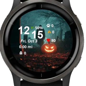 Spooky Glow Garmin watch face preview