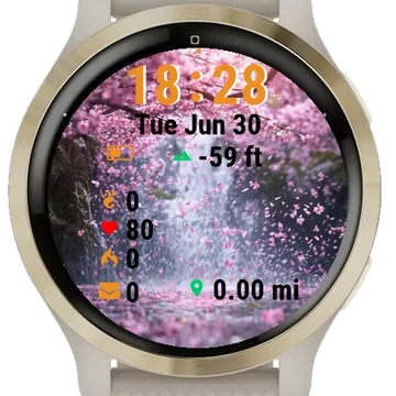 Spring Cherry Blossom Garmin watch face preview