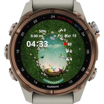 Spring Eggs Garmin watch face preview