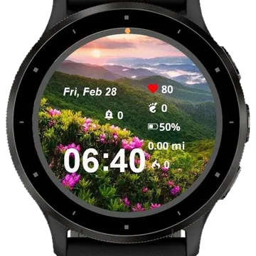 Spring Flowers Garmin watch face preview