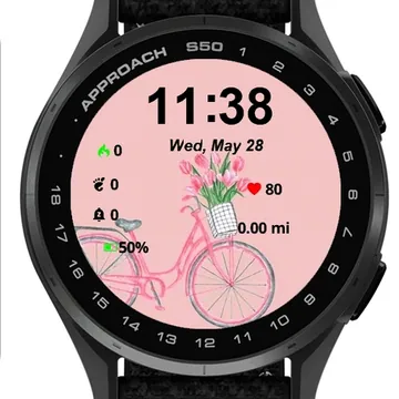 Spring Ride Garmin watch face preview