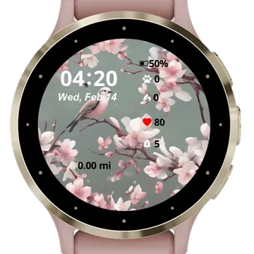 Spring Symphony Garmin watch face preview