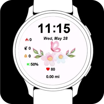 Spring Whispers Garmin watch face preview