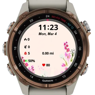 Spring Zoom Backgrounds Garmin watch face preview