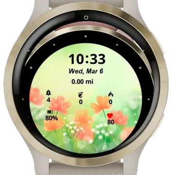 Spring Garmin watch face preview