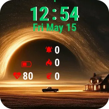 Standing Front Large Hole Garmin watch face preview