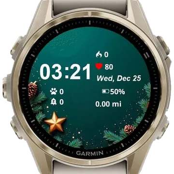 Star Christmas Garmin watch face preview