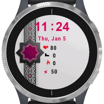 Star Flower Garmin watch face preview