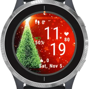 Star Light Christmas Garmin watch face preview