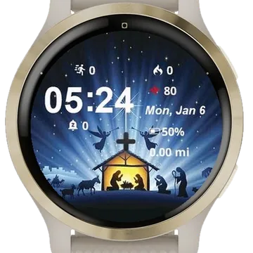 Star of Bethlehem Garmin watch face preview