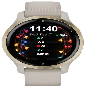 Star Shaped Christmas Lights Garmin watch face preview