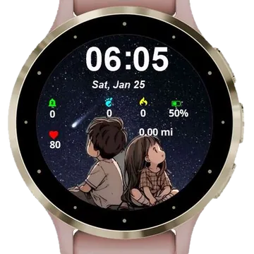 Stargazing Wishes Garmin watch face preview