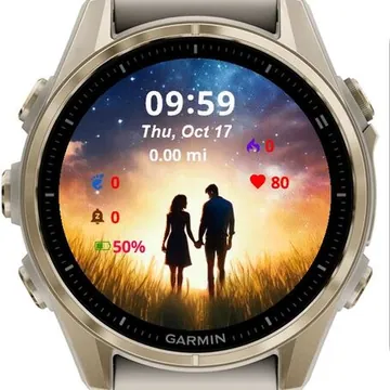 Starlit Path of Love Garmin watch face preview