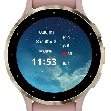 Starry Night Cloud Garmin watch face preview