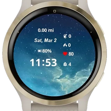 Starry Night Cloyd Garmin watch face preview