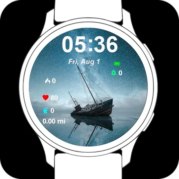 Starry Night Garmin watch face preview
