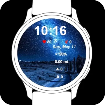 Starry Sky Garmin watch face preview