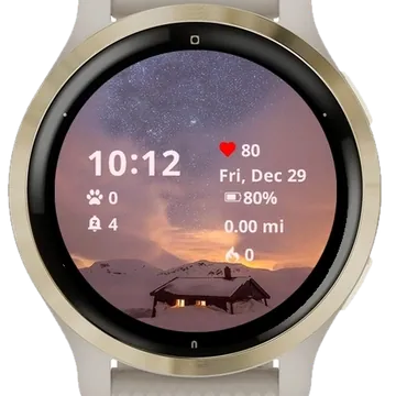 Starry Sky Garmin watch face preview