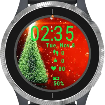 Stars Happy New Year Garmin watch face preview