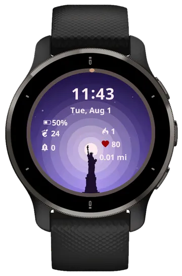 Statue of Liberty Garmin watch face preview