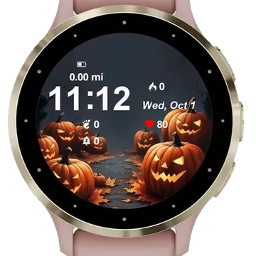 Stilish Halloween Garmin watch face preview