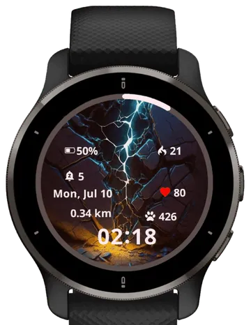Stone Garmin watch face preview