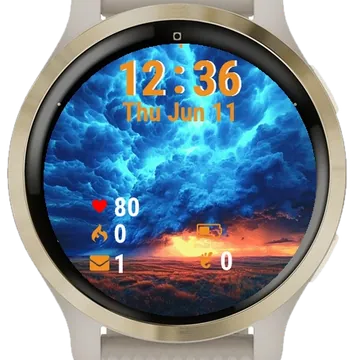 Storm Cloud Garmin watch face preview